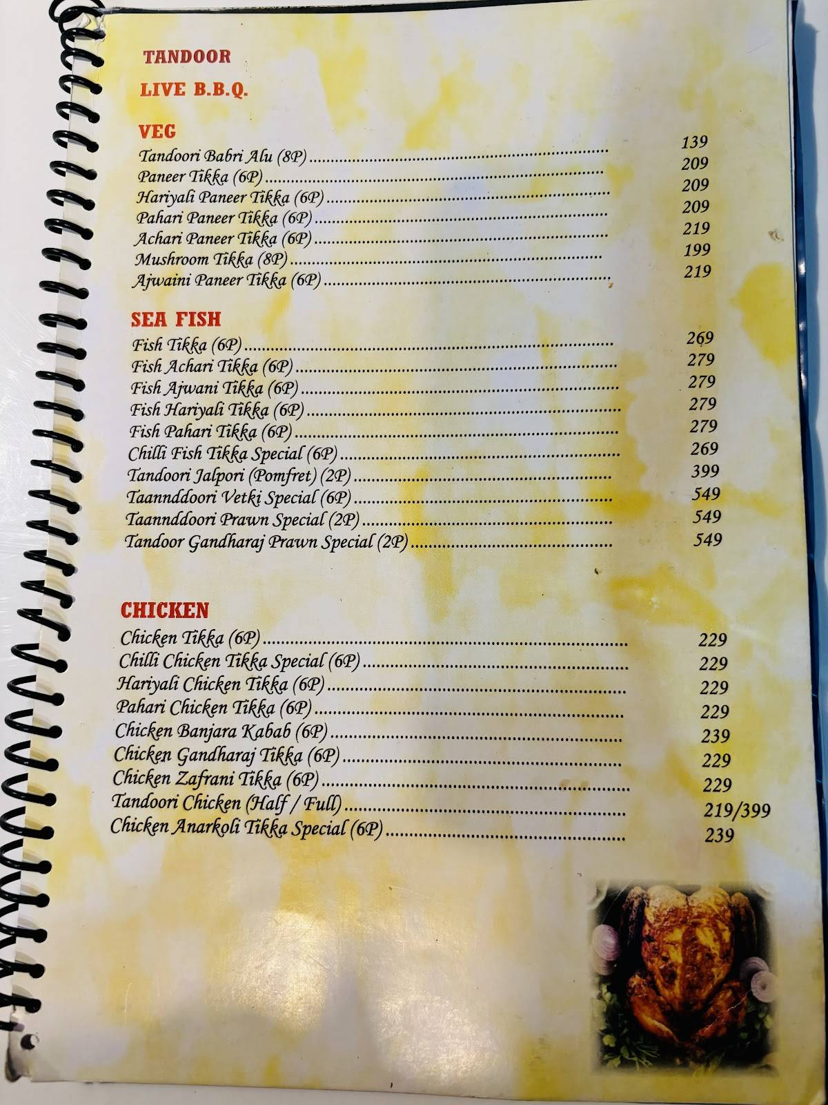 The Empire menu