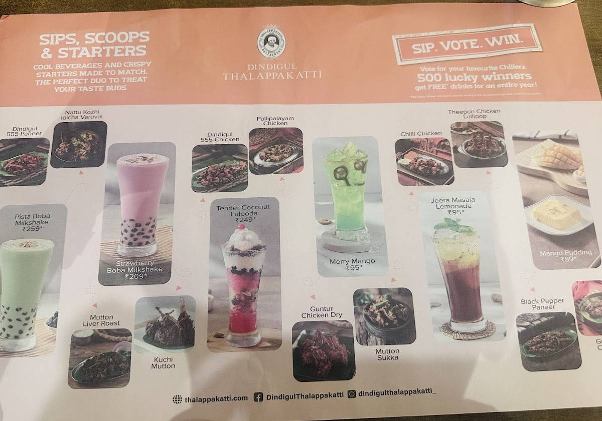 Dindigul Thalappakatti Restaurant menu