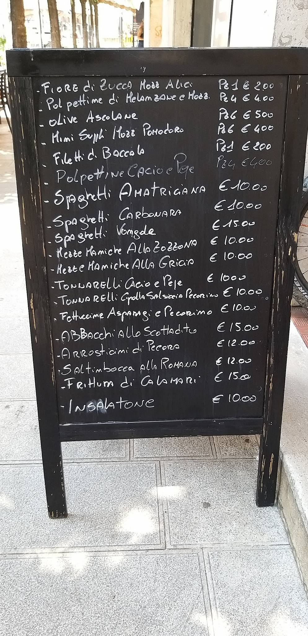 Menu di Dinoteca Gorizia 