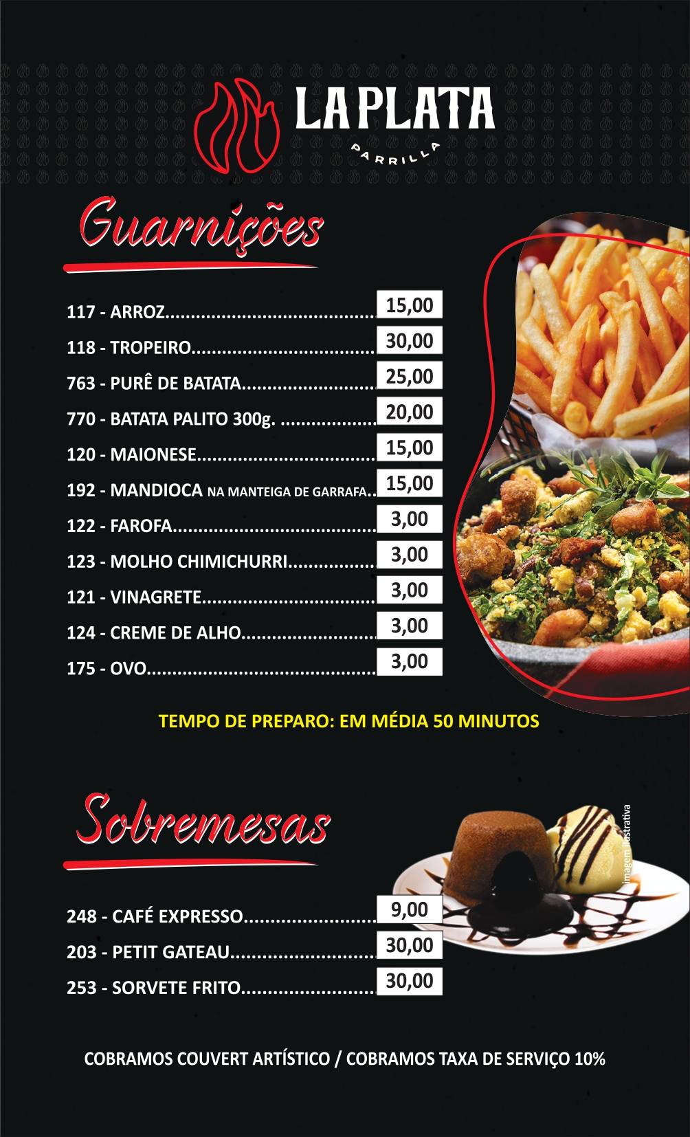 LA PLATA PARRILLA cardápio