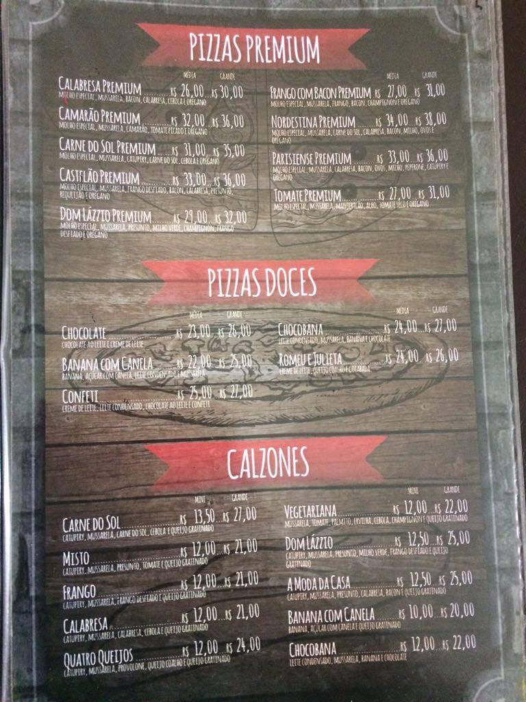 Dom Lazzio Pizza cardápio