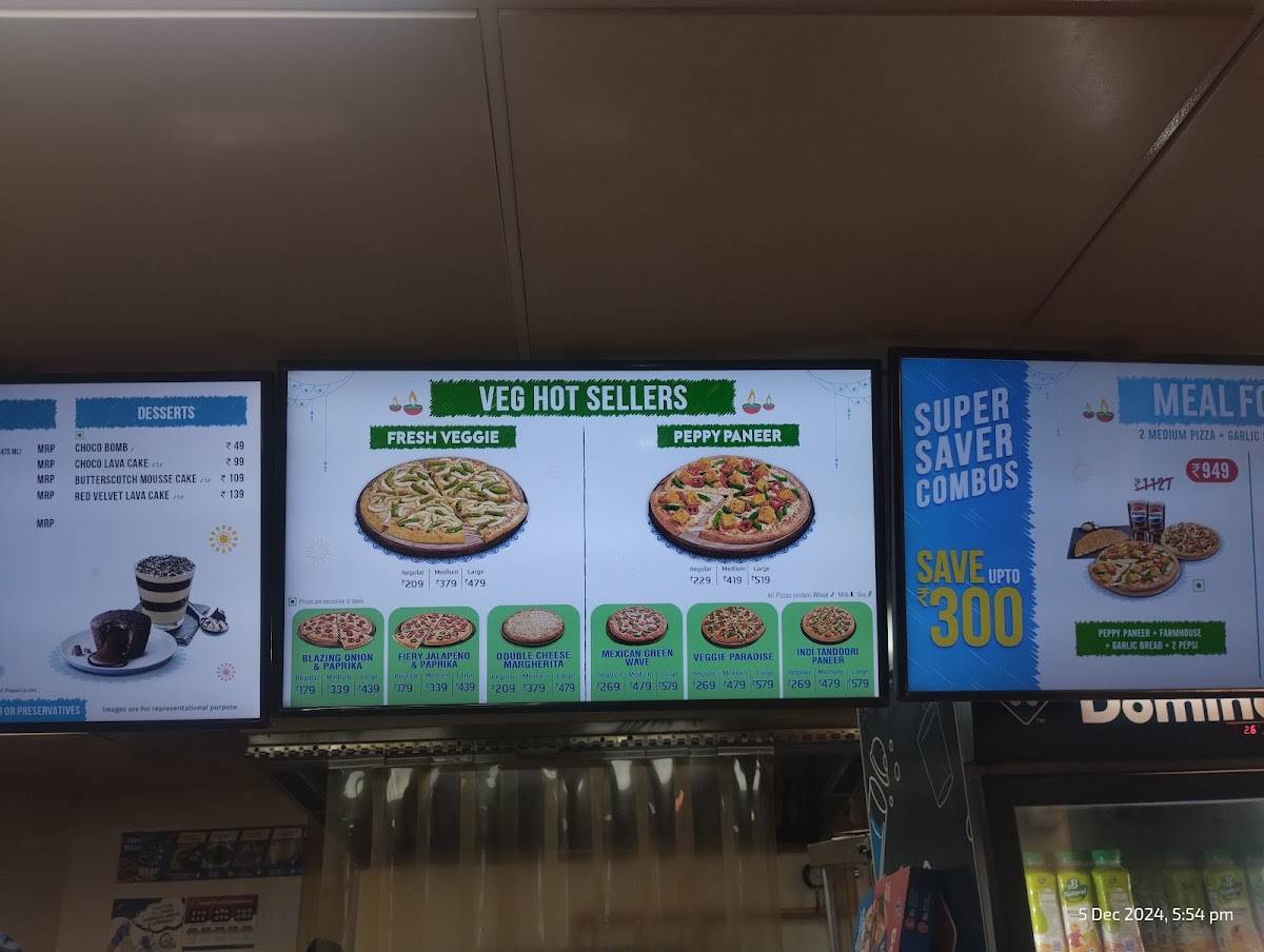 Domino's Pizza Krishna Nagar, Vellore menu