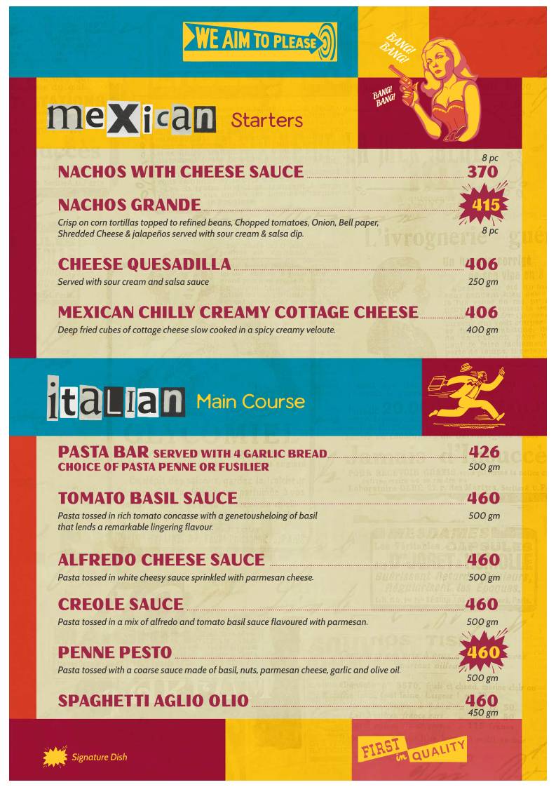 Downtown Restro Cafe menu