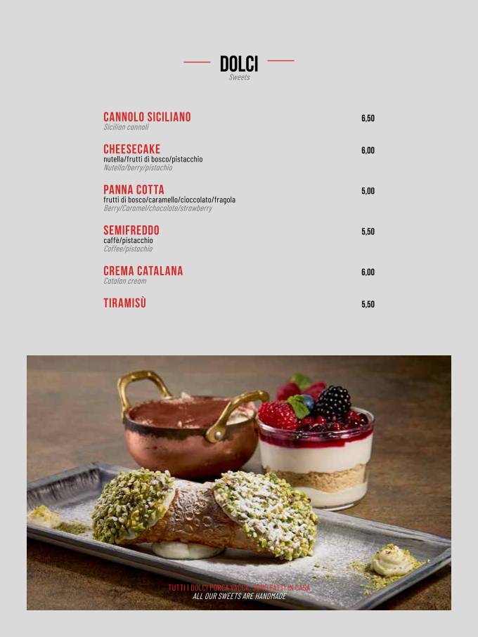 Menu di Porca Vacca 