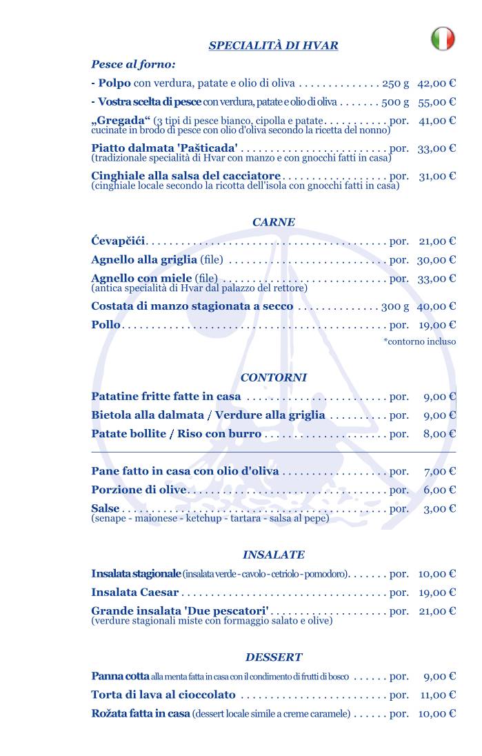 Menu di Dva Ribara 