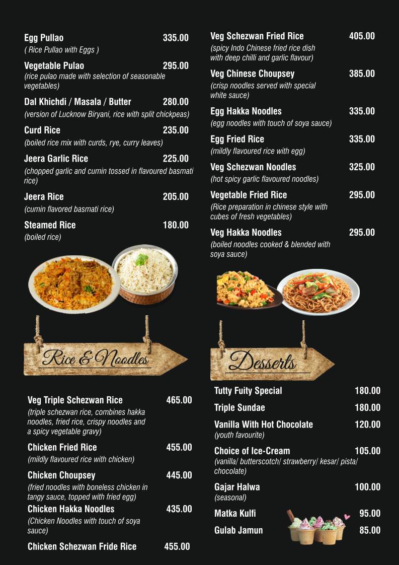 Dwarka Garden Restaurant menu