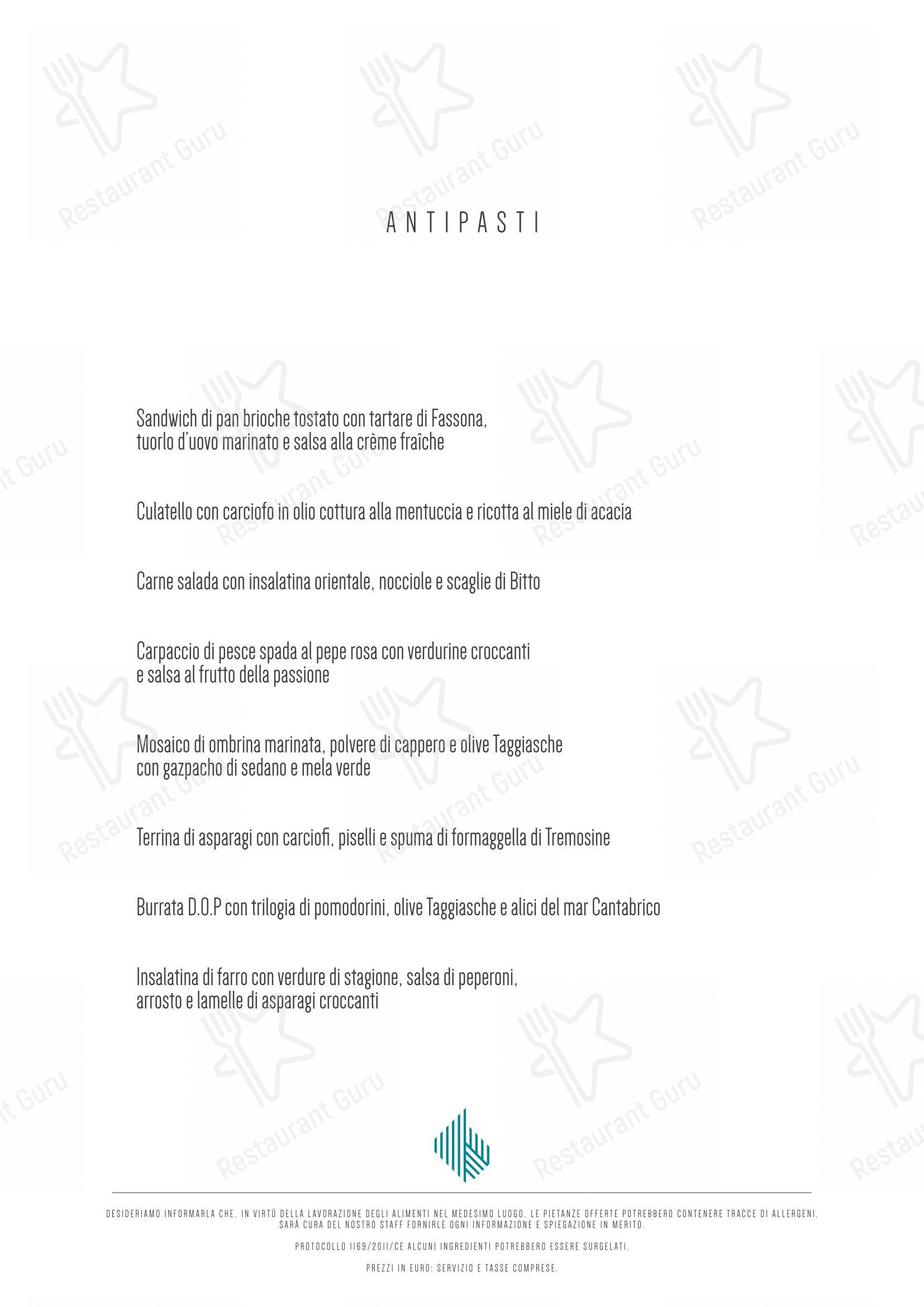 Menu bar per Eat Restaurant ristorante