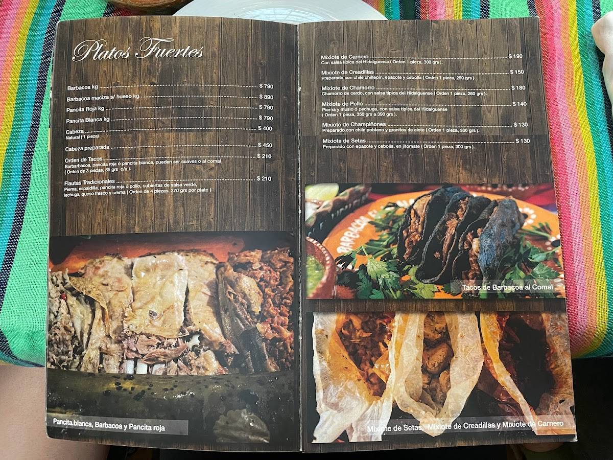 Carta del restaurante El Hidalguense, Ciudad López Mateos, Campeche 155