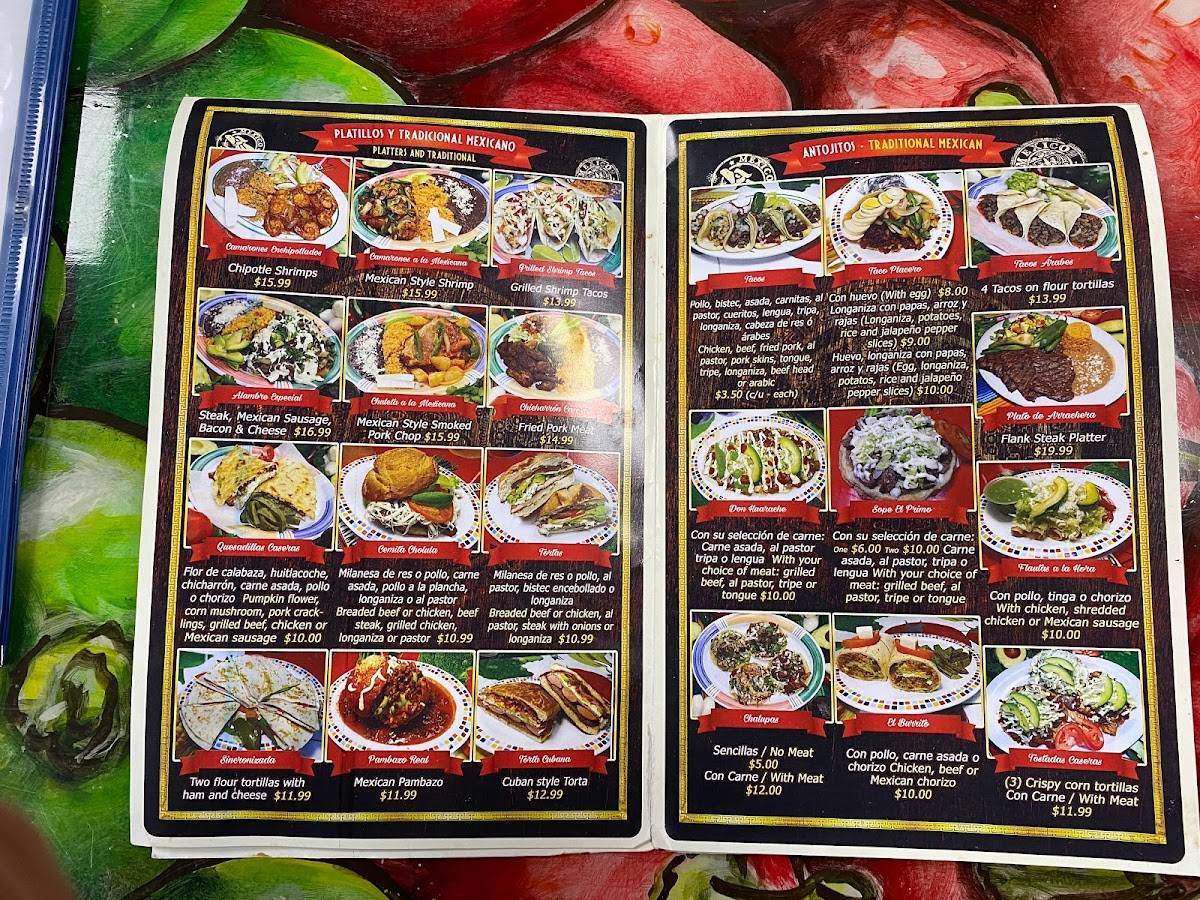 Menu at El Primo Produce restaurant, Norristown