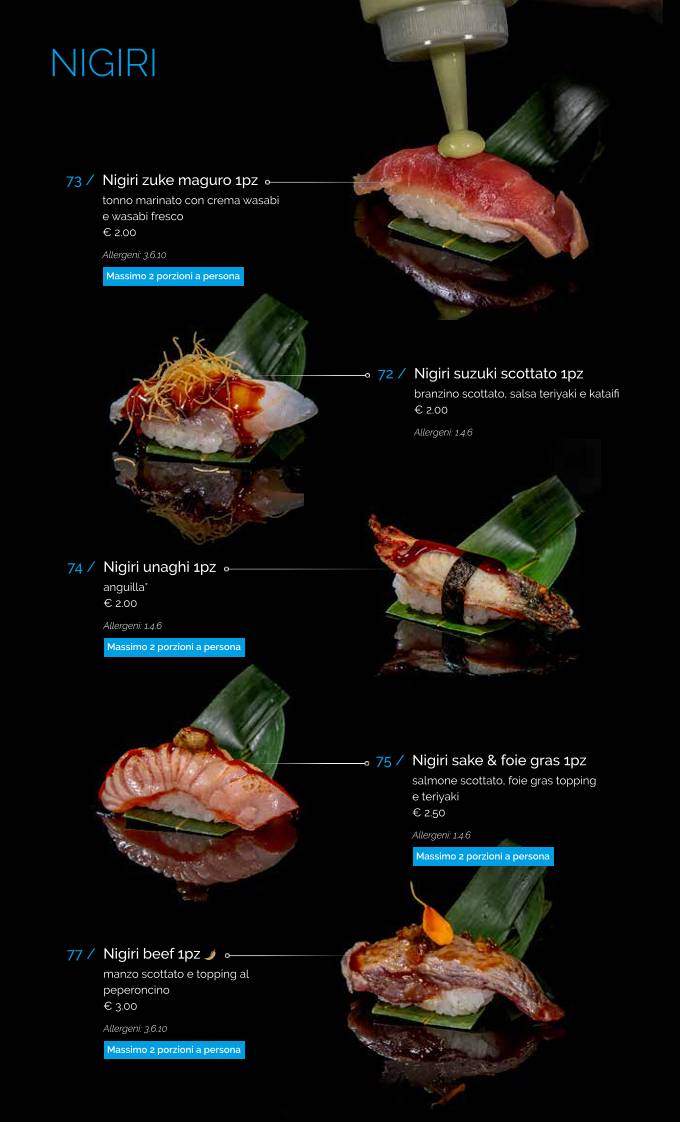 Menu di Issho Asian Fusion Spicchio-sovigliana 