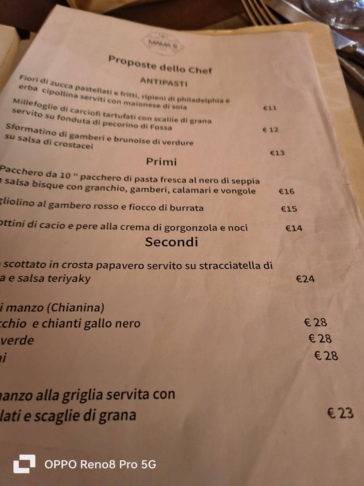Menu di MAMA'S 