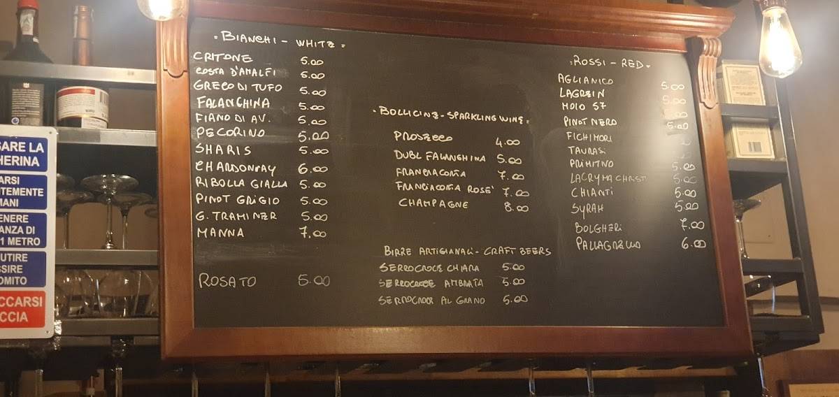 Menu di Enoteca Belledonne 