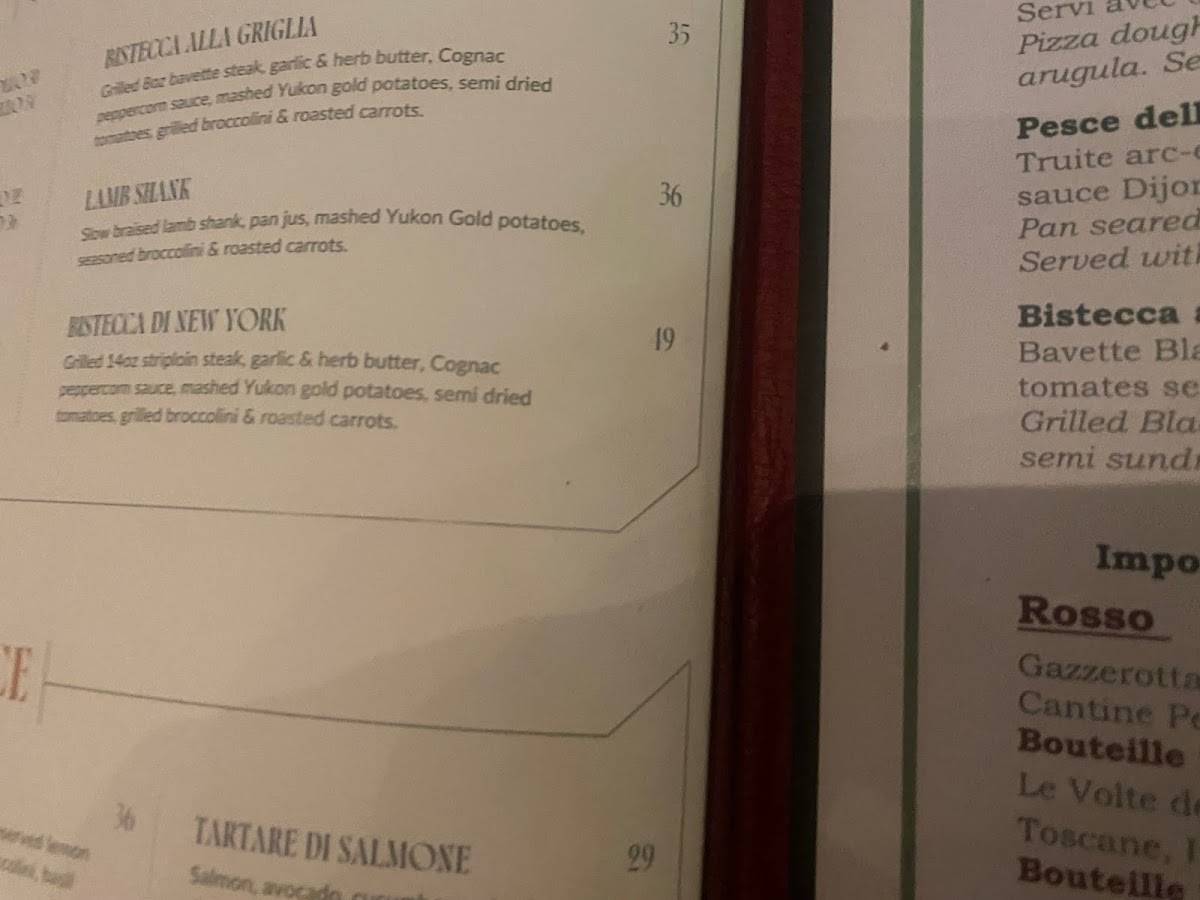 Menu de Enoteca Monza Pizzeria Moderna