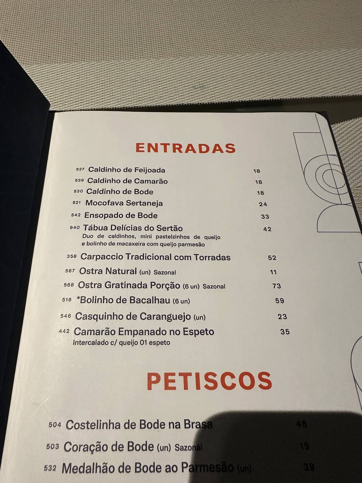 Entre Amigos O Bode cardápio