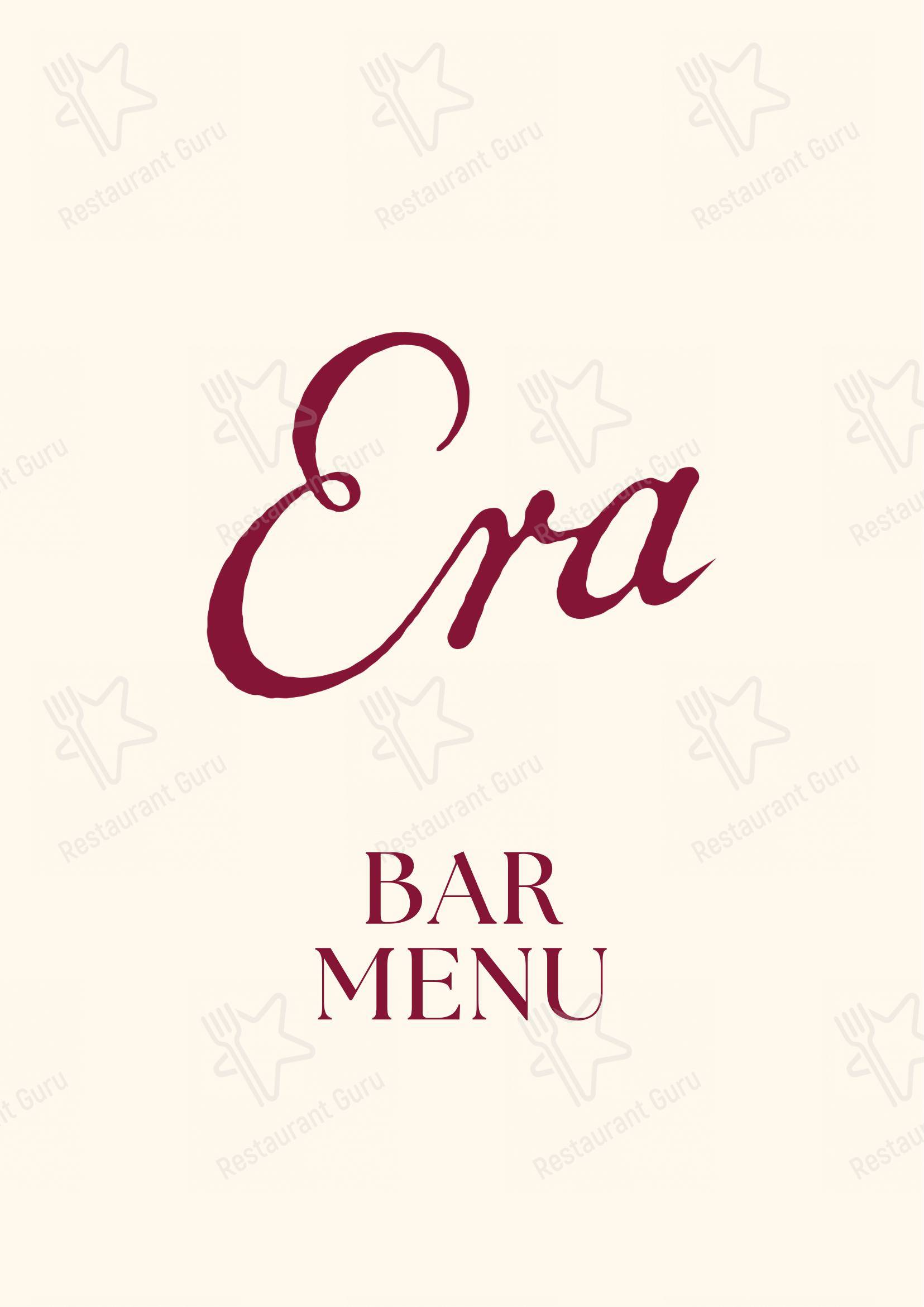 Menu for Era in Mumbai