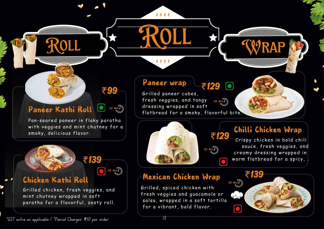 9 To 99 What The Food menu