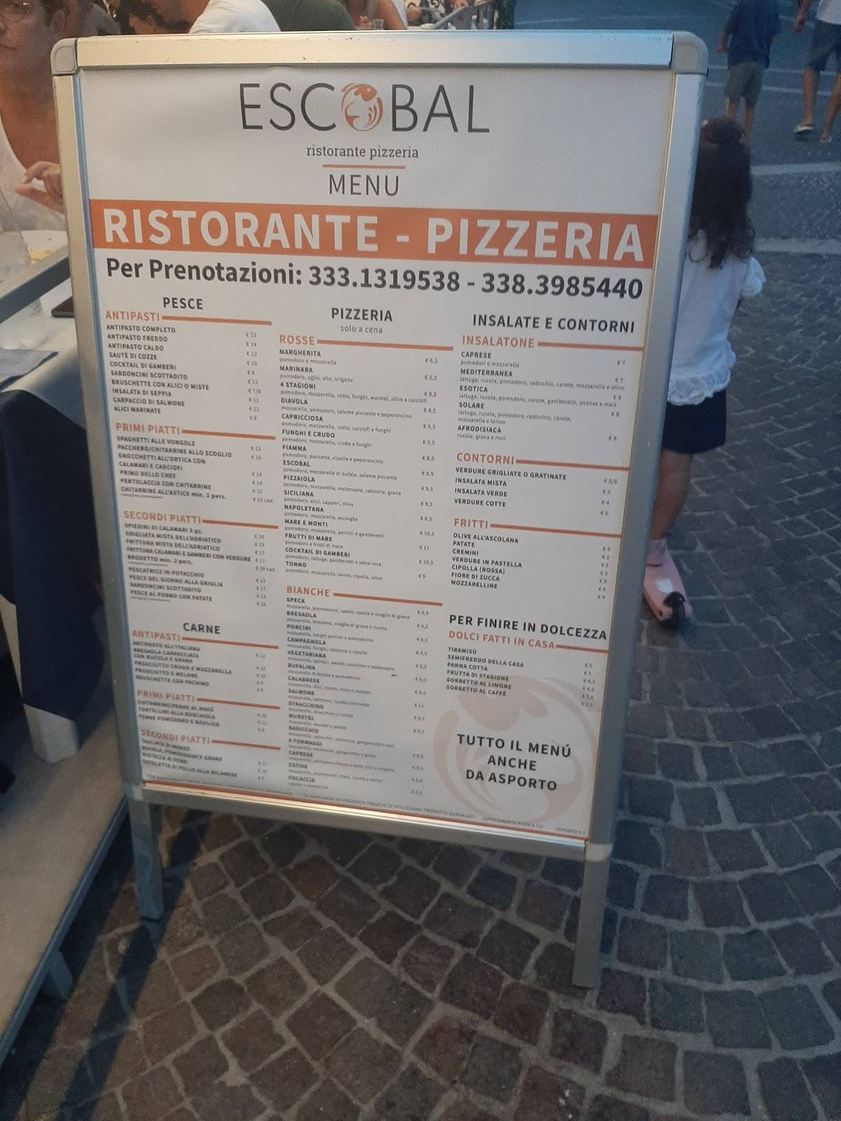 Menu di Escobal 