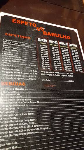 Espeto do Barulho cardápio