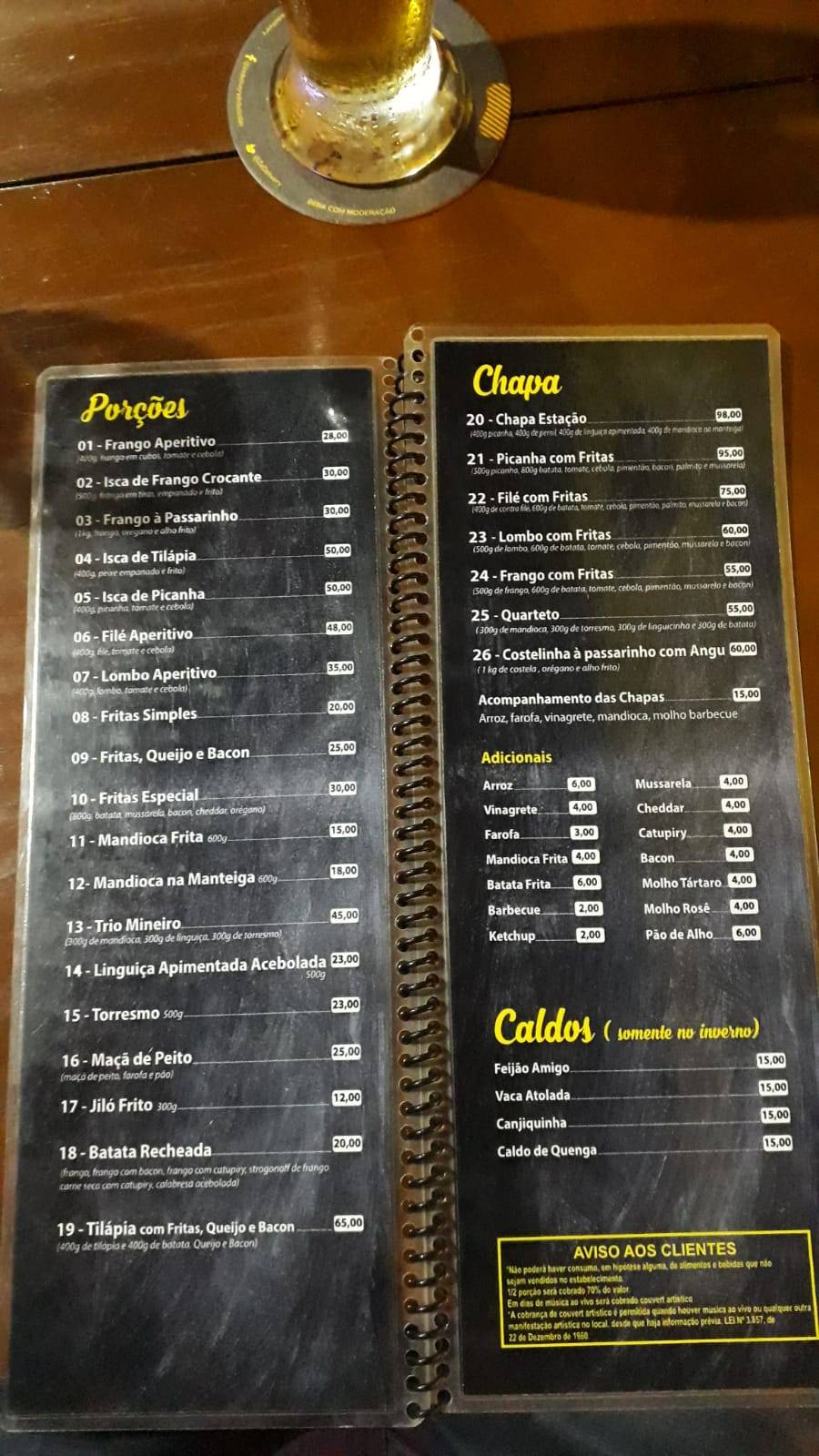 Menu Em Esta O Do Chopp Pub Bar Ub