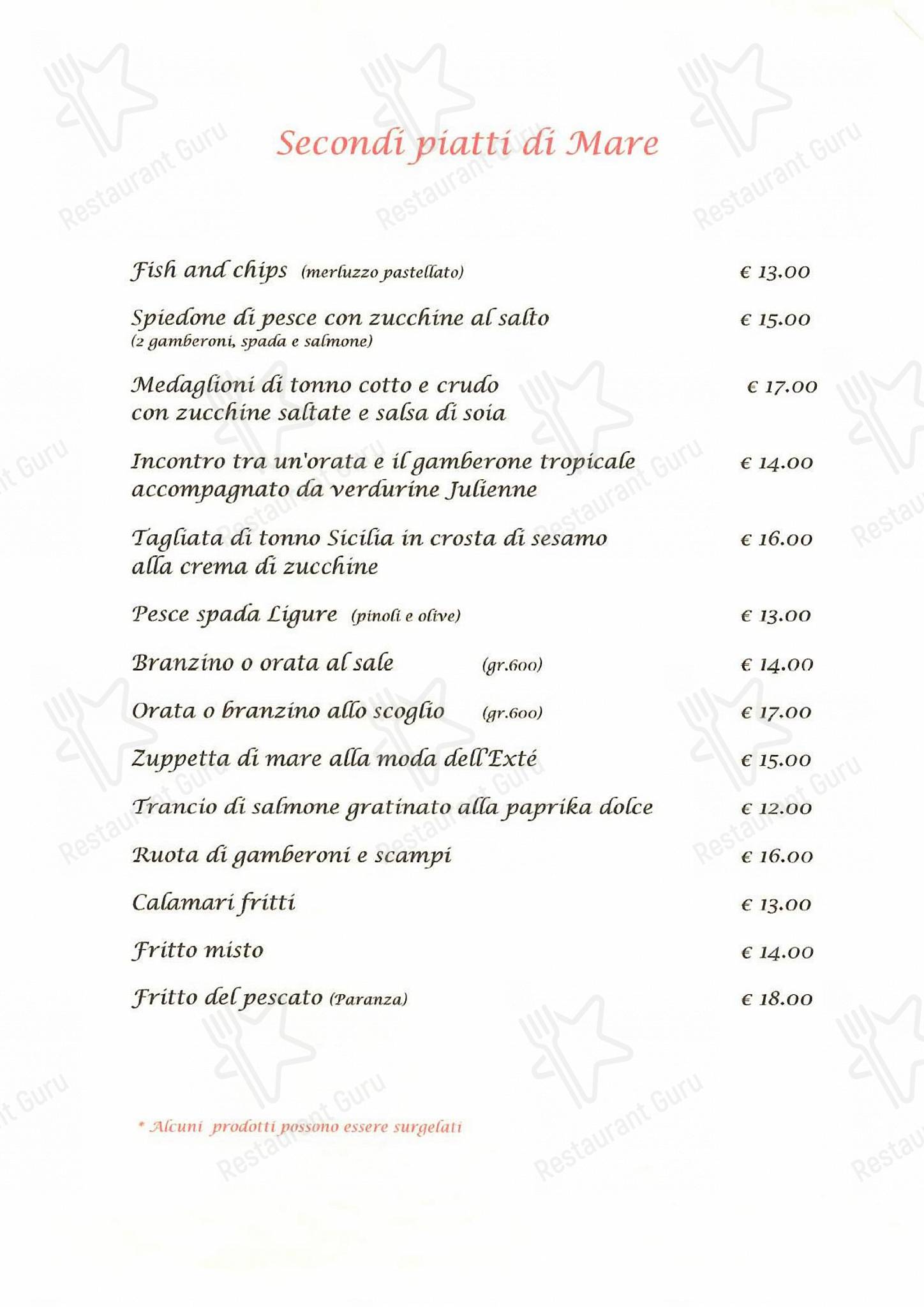 Extè in Zanica - Wine Menu