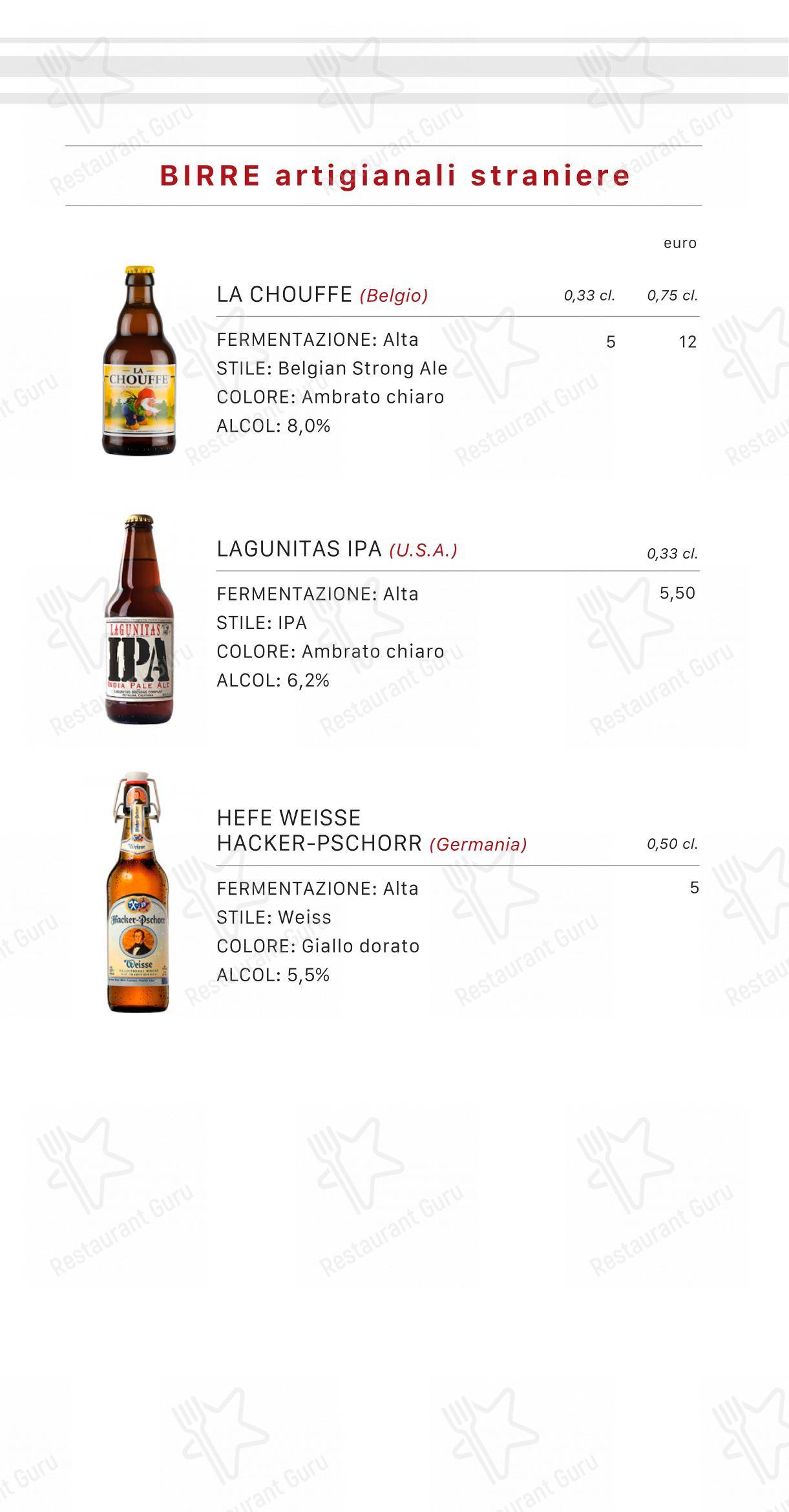 Extè in Zanica - Menu