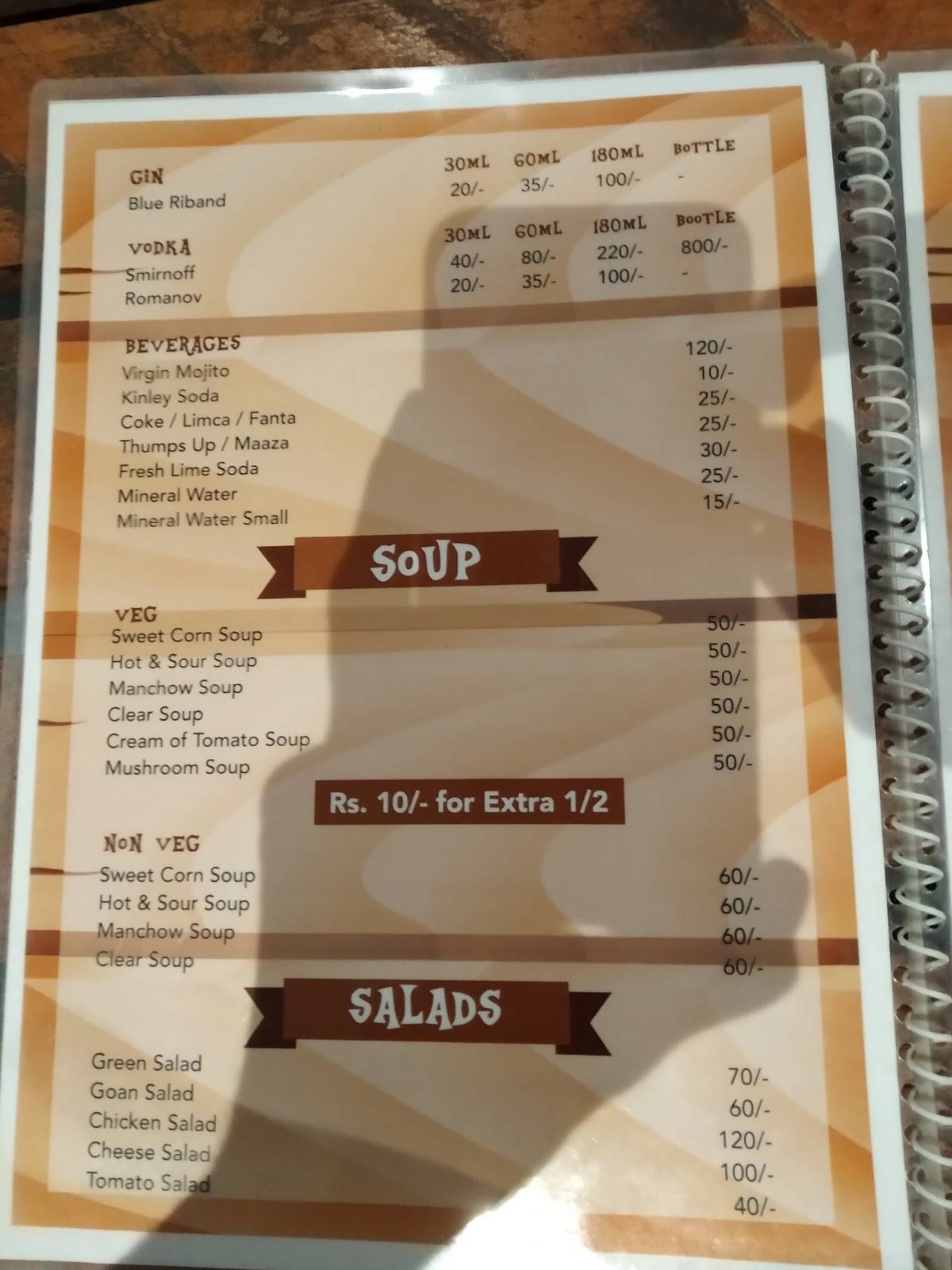 FISHTRO menu