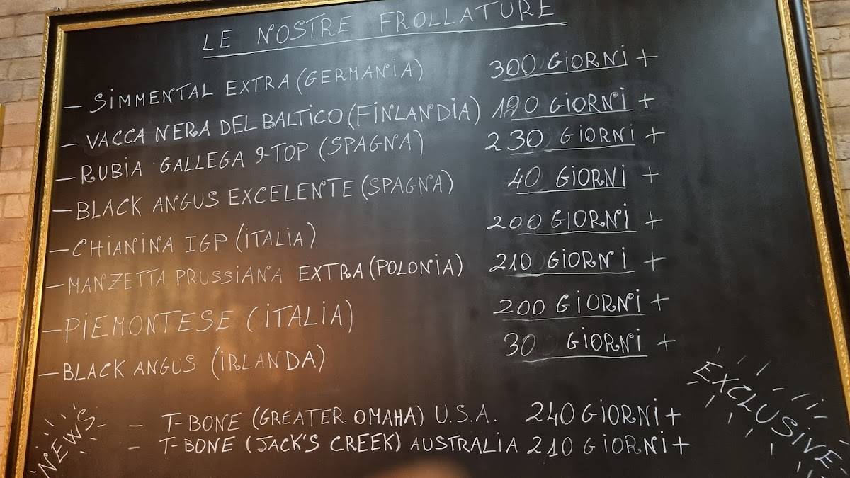 Menu di Falstaff Steakhouse 
