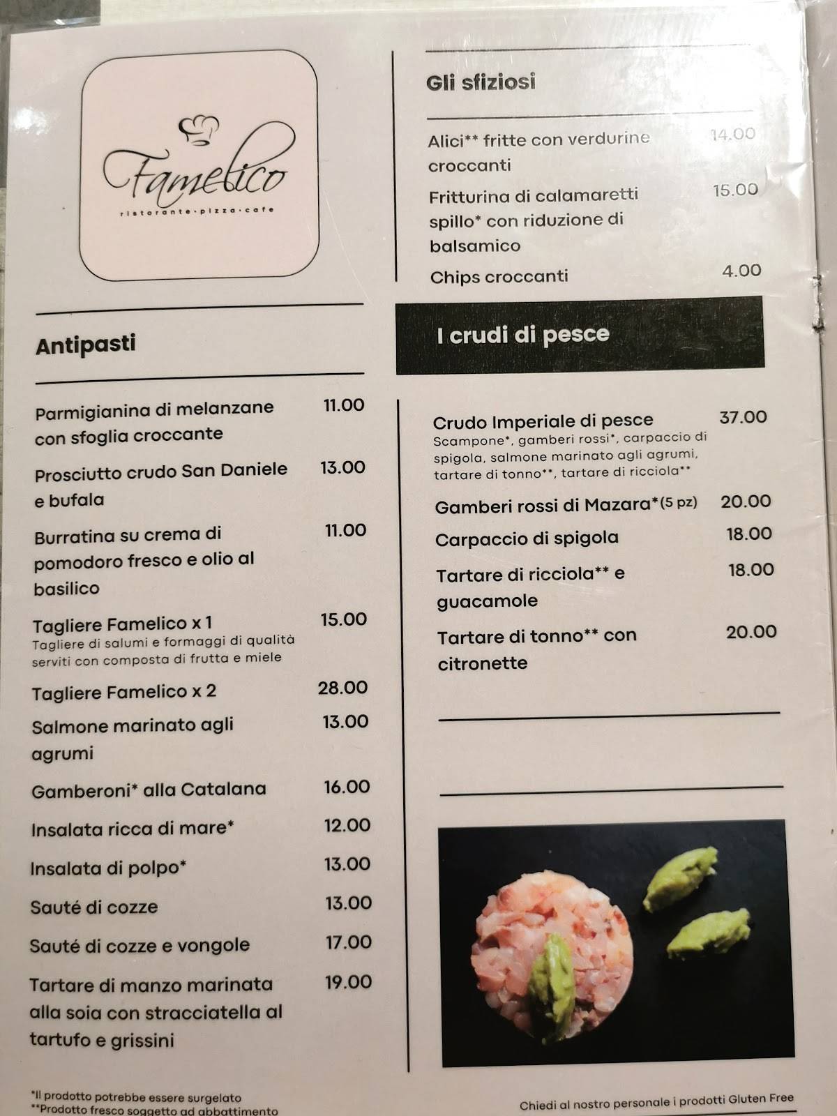 Menu di Famelico Restaurant 