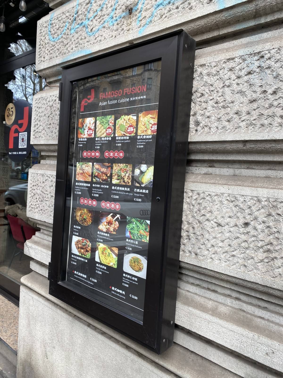 Menu di Famoso Fusion dal 1988 