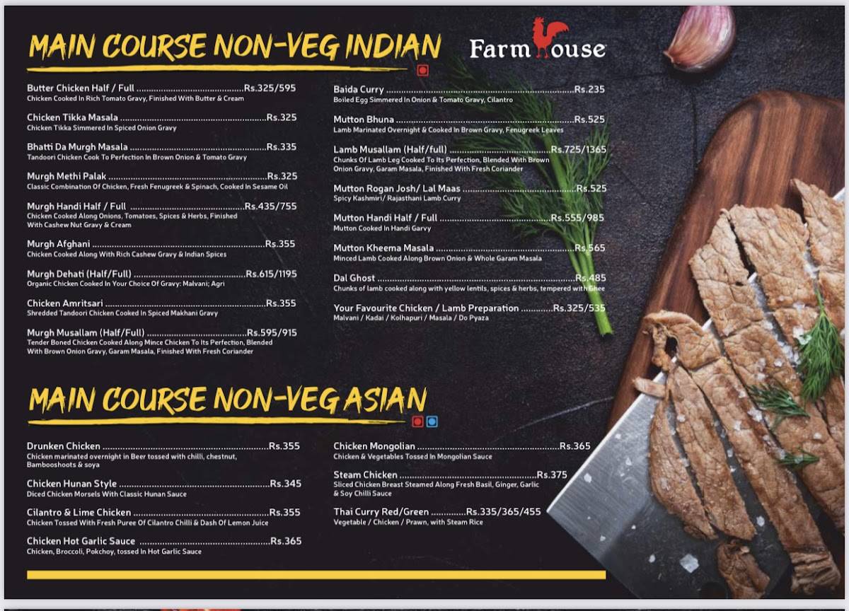 Farmhouse Village menu