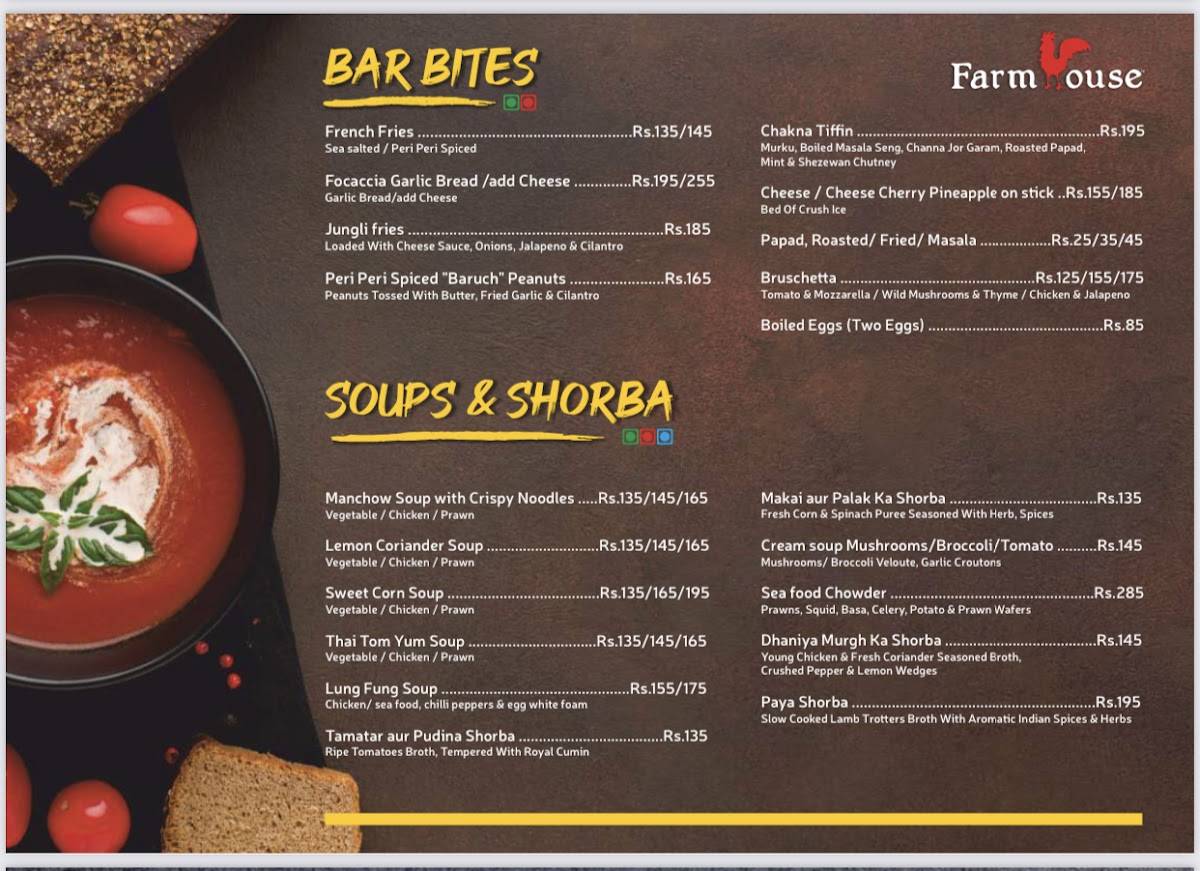 Farmhouse Village menu