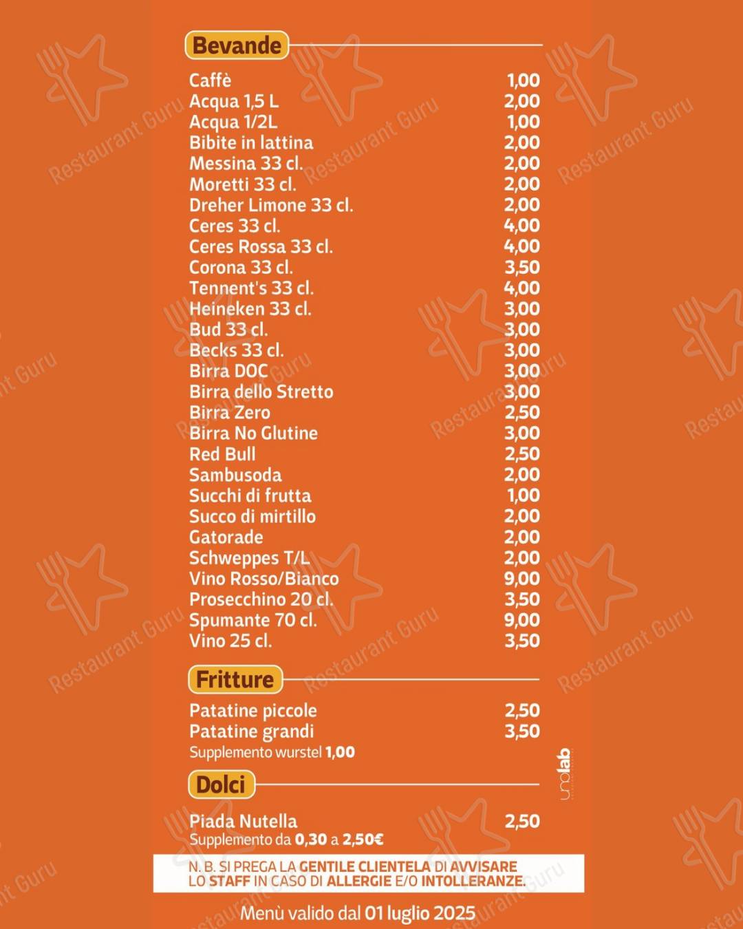 Menu di Chicco burger