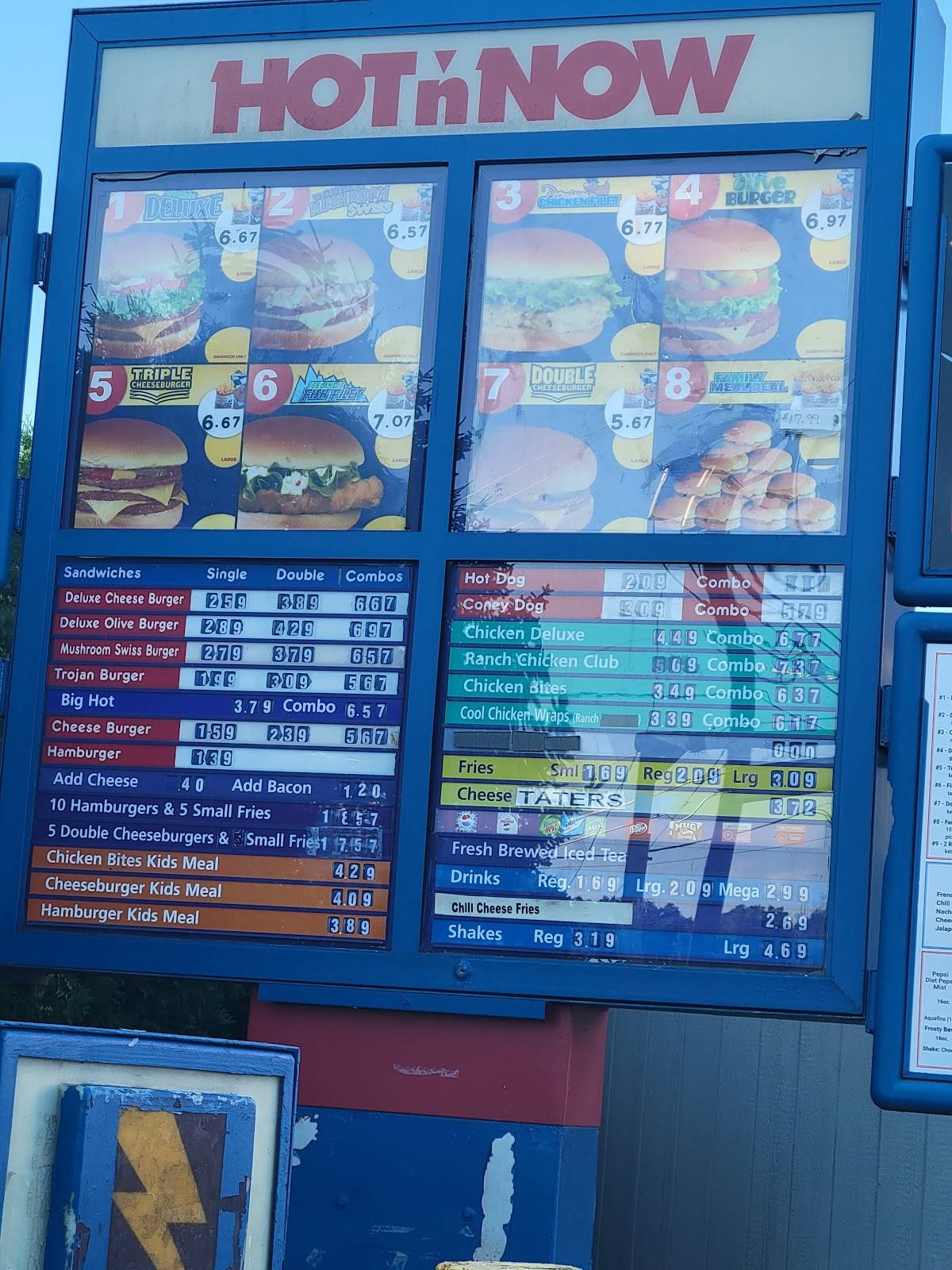 Menu at Hot n Now Hamburgers fast food, Sturgis
