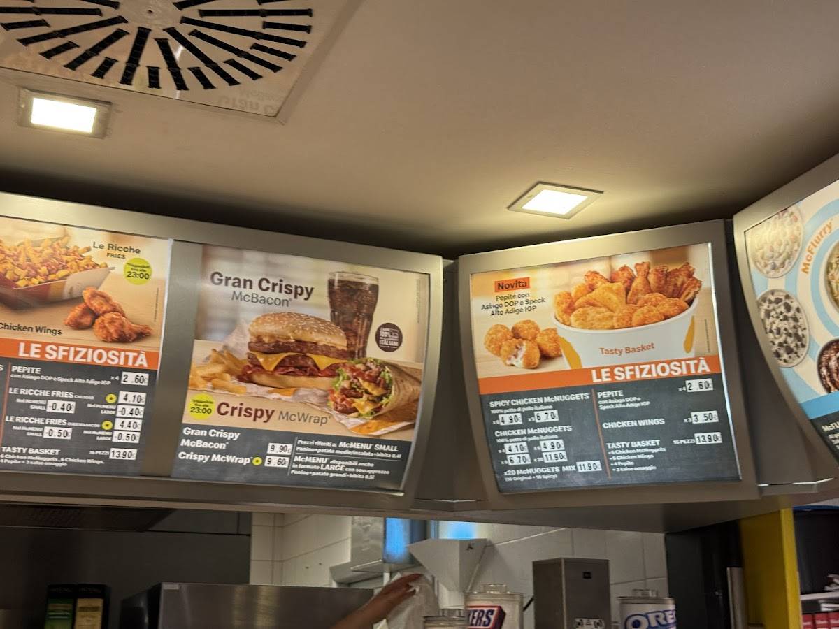 Menu di McDonald's Roma Trionfale 