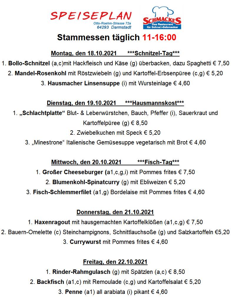 Restaurant Meister Schmackes - Schmackes Catering Speisekarte von Restaurant Meister Schmackes - Schmackes Catering