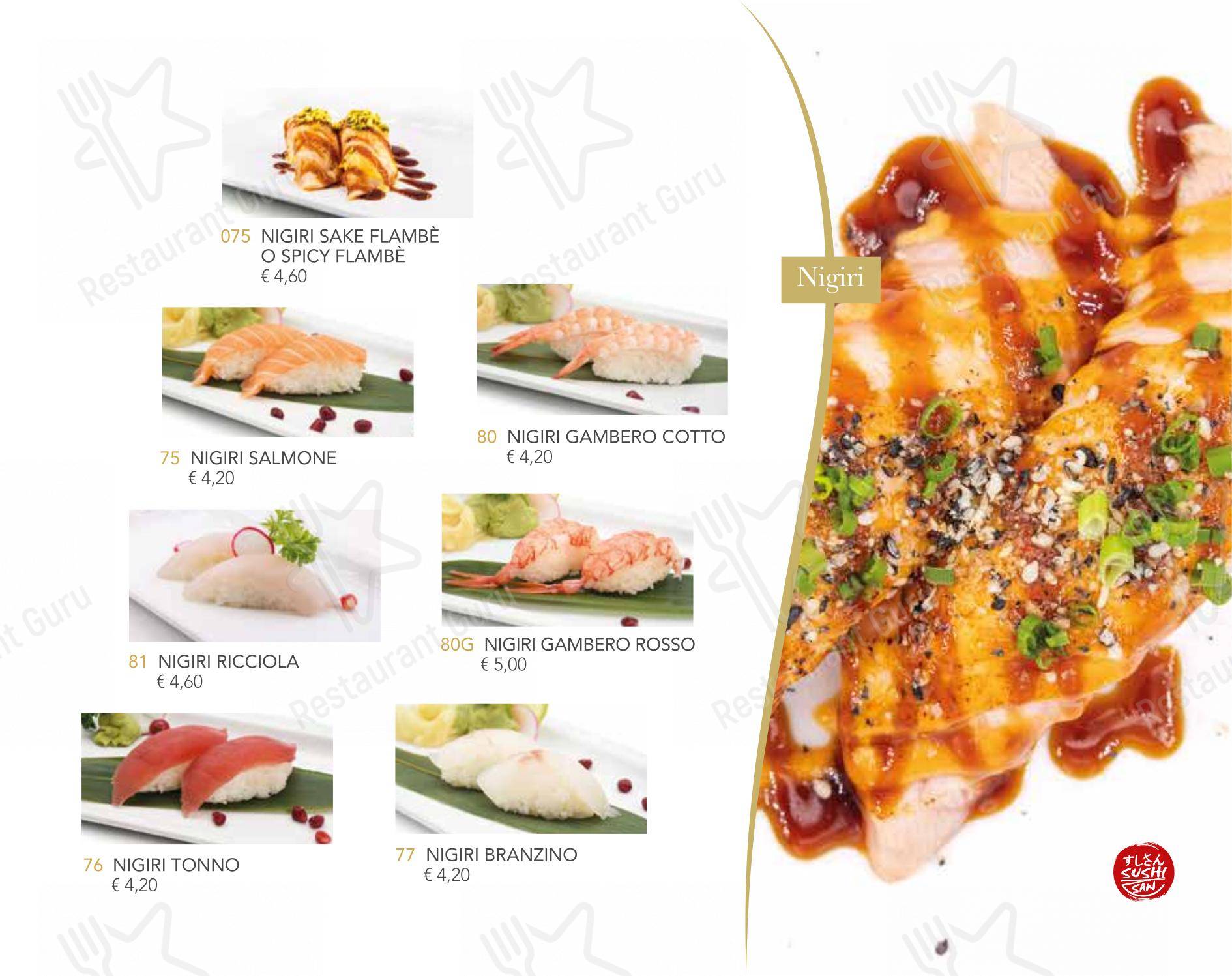 Menu di Sushi San 