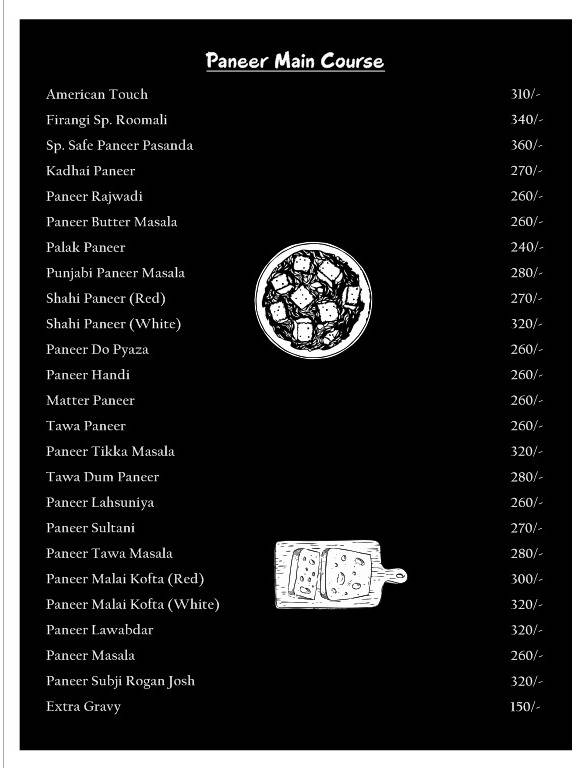 Firangi Club Restro&bar menu