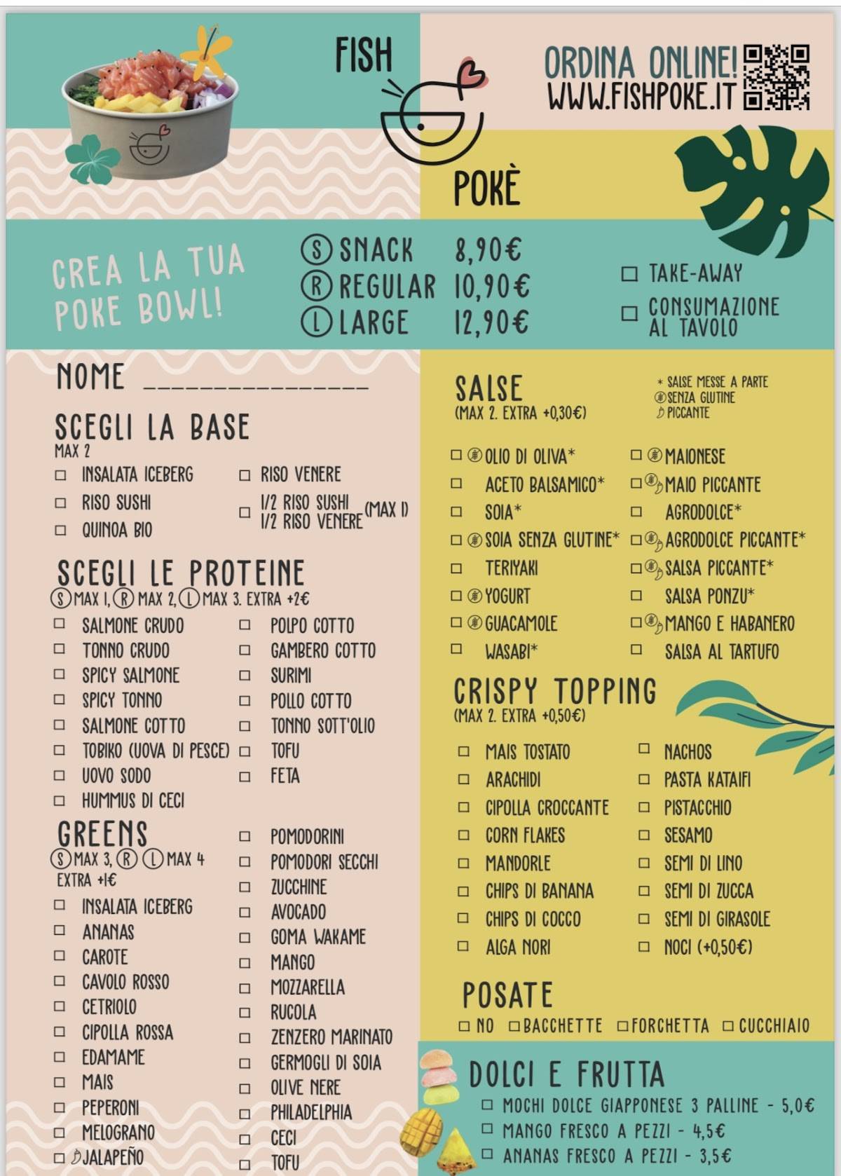 Menu di Fish Poke Lucca 