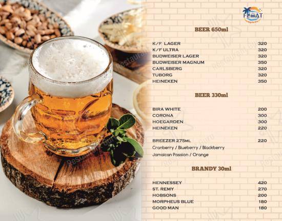 Float Gastro Pub - Menu