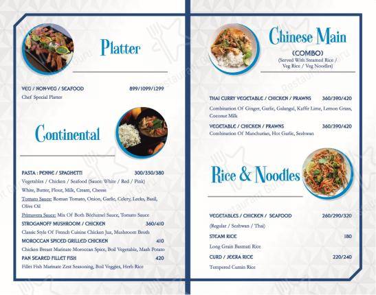 Menu bar for the Float Gastro Pub pub & bar