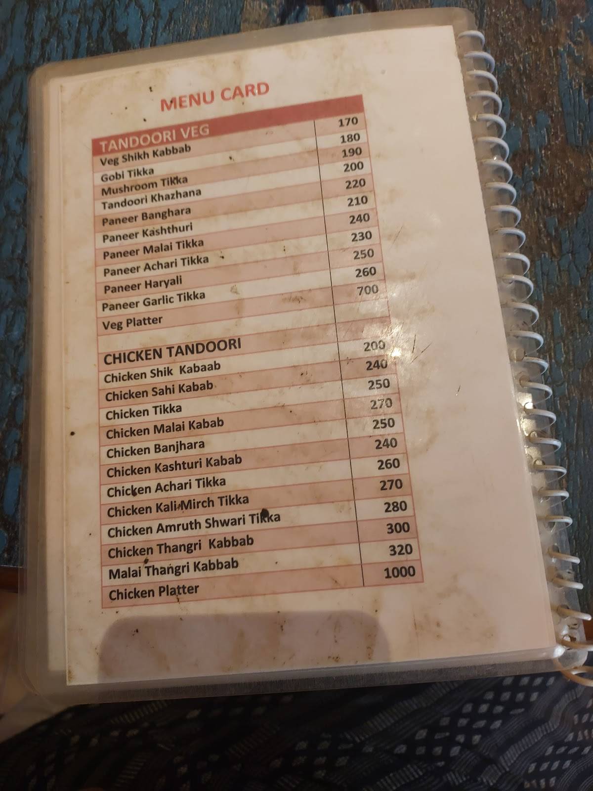 Flying Fish menu