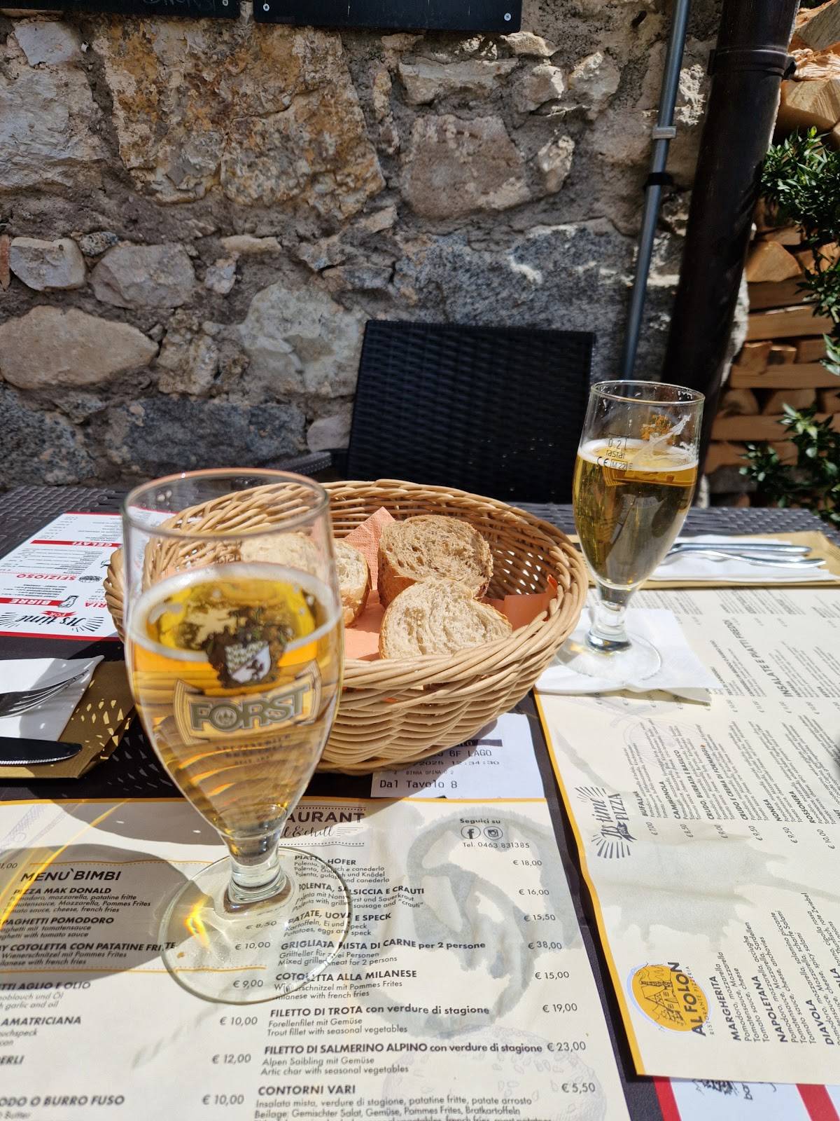Menu di Ristorante pizzeria Folon 