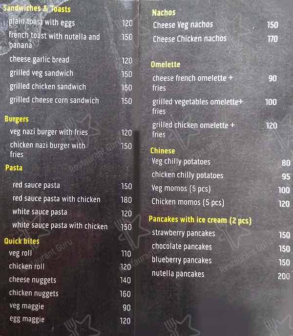 Foodie Bro Café menu