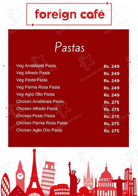 Foreign Café menu