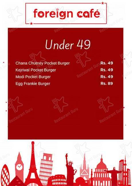 Foreign Café menu