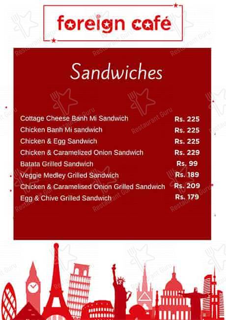 Foreign Café menu