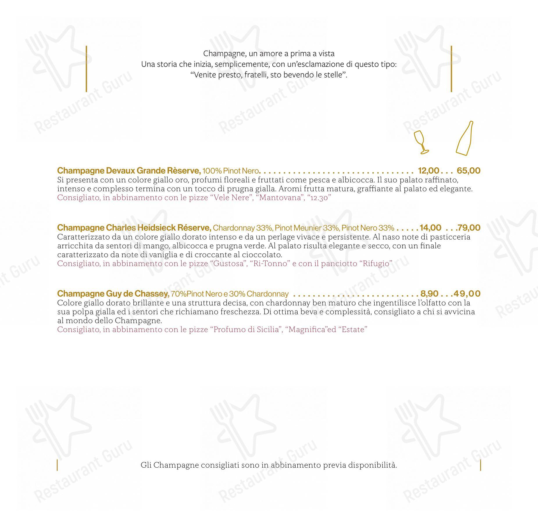 Menu per Forkette ristorante