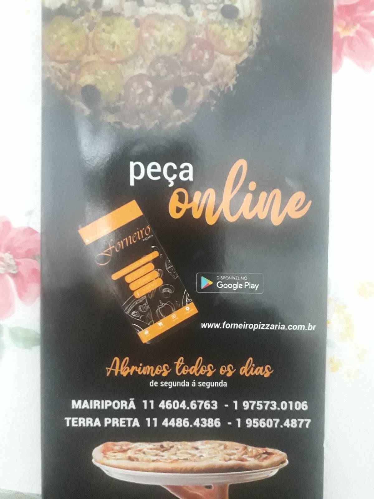 Forneiro Pizzaria Mairiporã cardápio