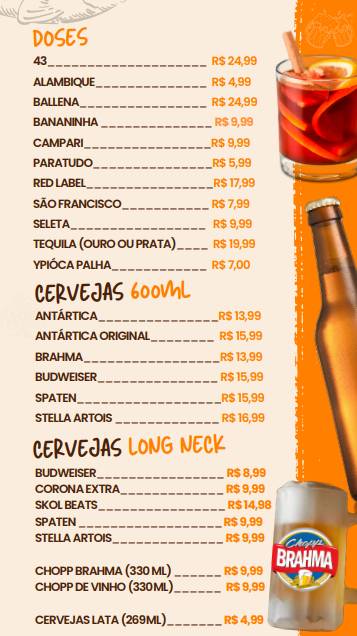 Fortal do Peixe cardápio