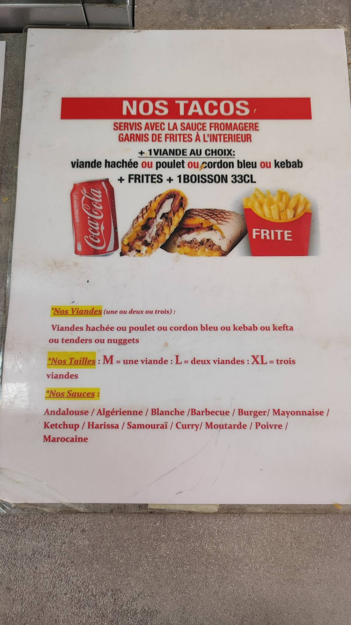 Menu de Forum Food